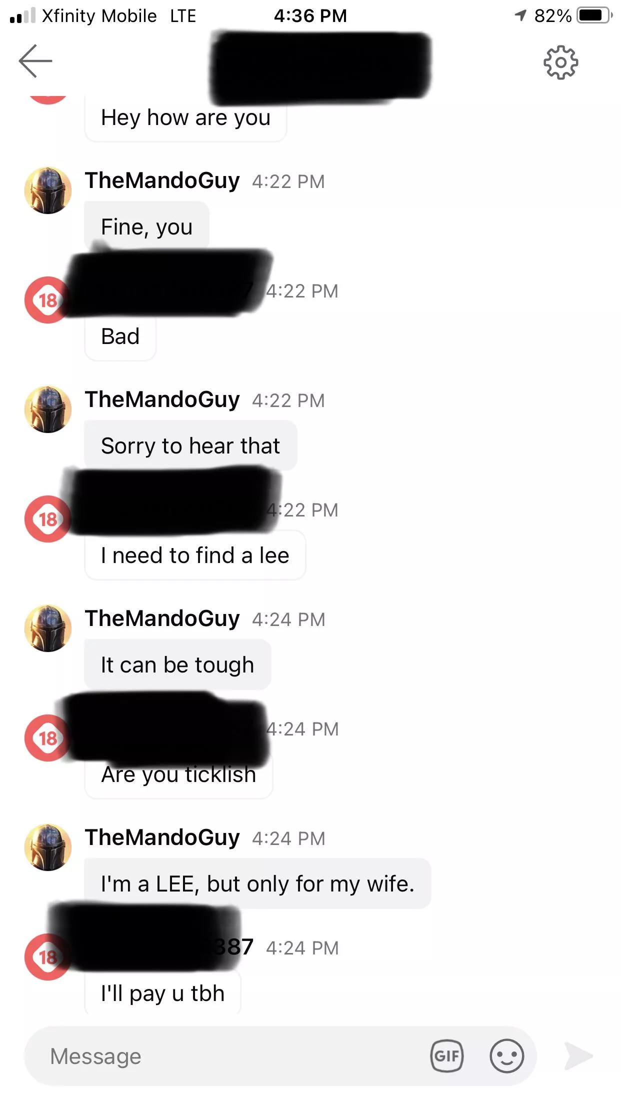 Inappropriate Request posted by TheMandoGuy