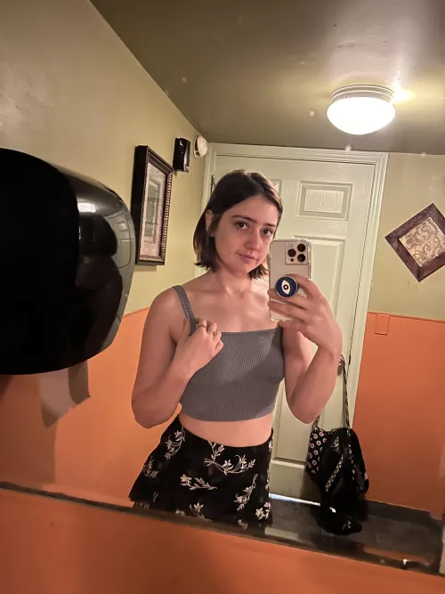 Indian restaurant bathroom sel[f]ie by unicorndreampop