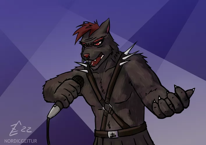 Industrial Wolf (art by me, @nordicgeitur on Twitter) by NordicGeitur