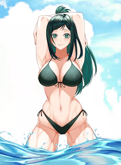 Inko midoriya at the beach [my hero academia] by supersexystylish69