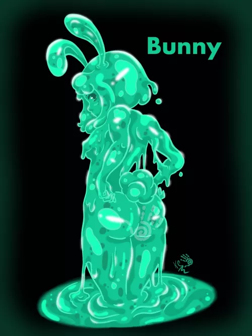 INKTOBER Slime Girl Edition: Bunny- Oct 09 (I am really late with posting these to Reddit so plz bare with me thx) by ooh-a-piece-of-candy