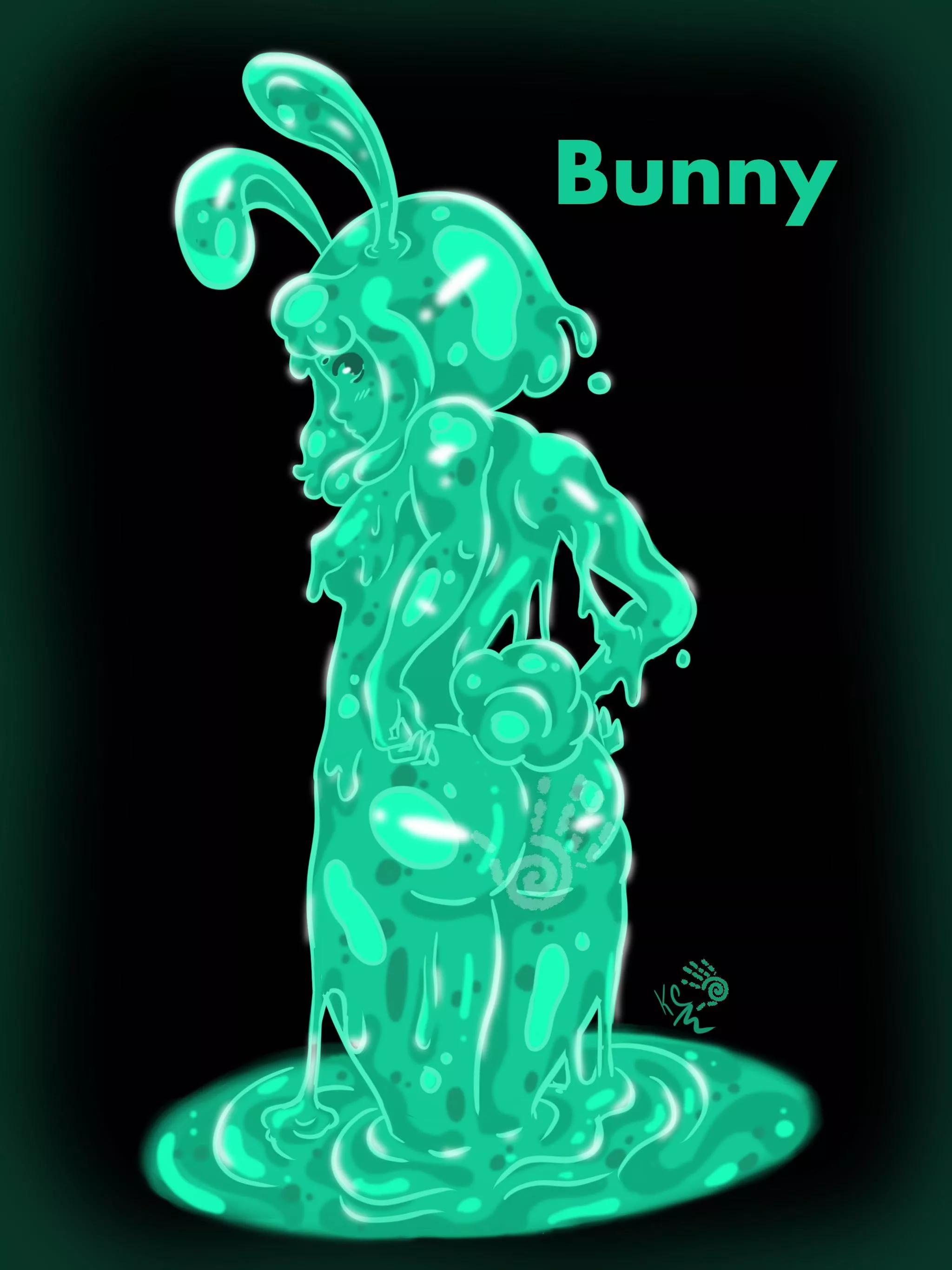 INKTOBER Slime Girl Edition: Bunny- Oct 09 (I am really late with posting these to Reddit so plz bare with me thx) posted by ooh-a-piece-of-candy