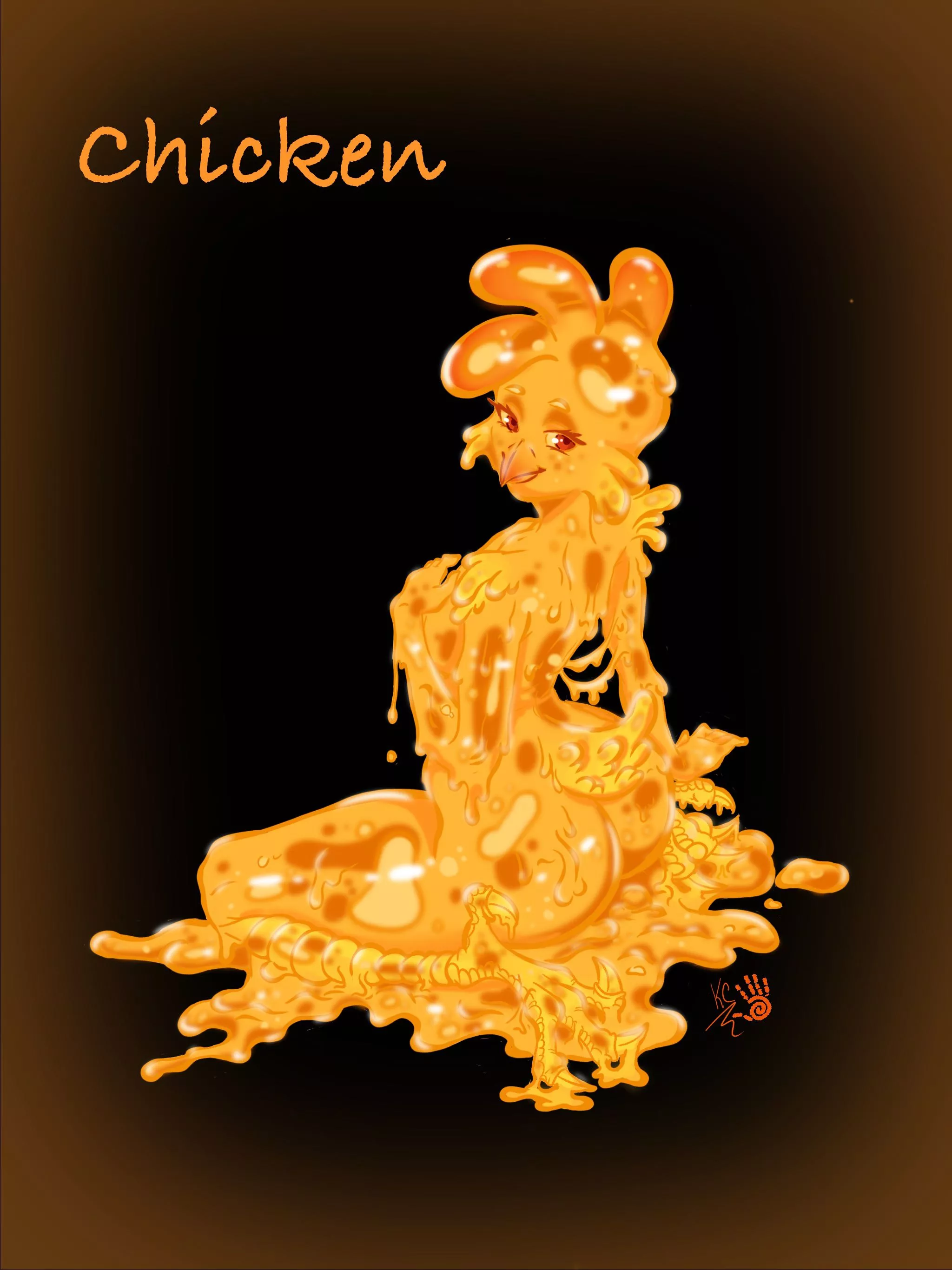 INKTOBER Slime Girl Edition : Chicken - Oct 04 posted by ooh-a-piece-of-candy