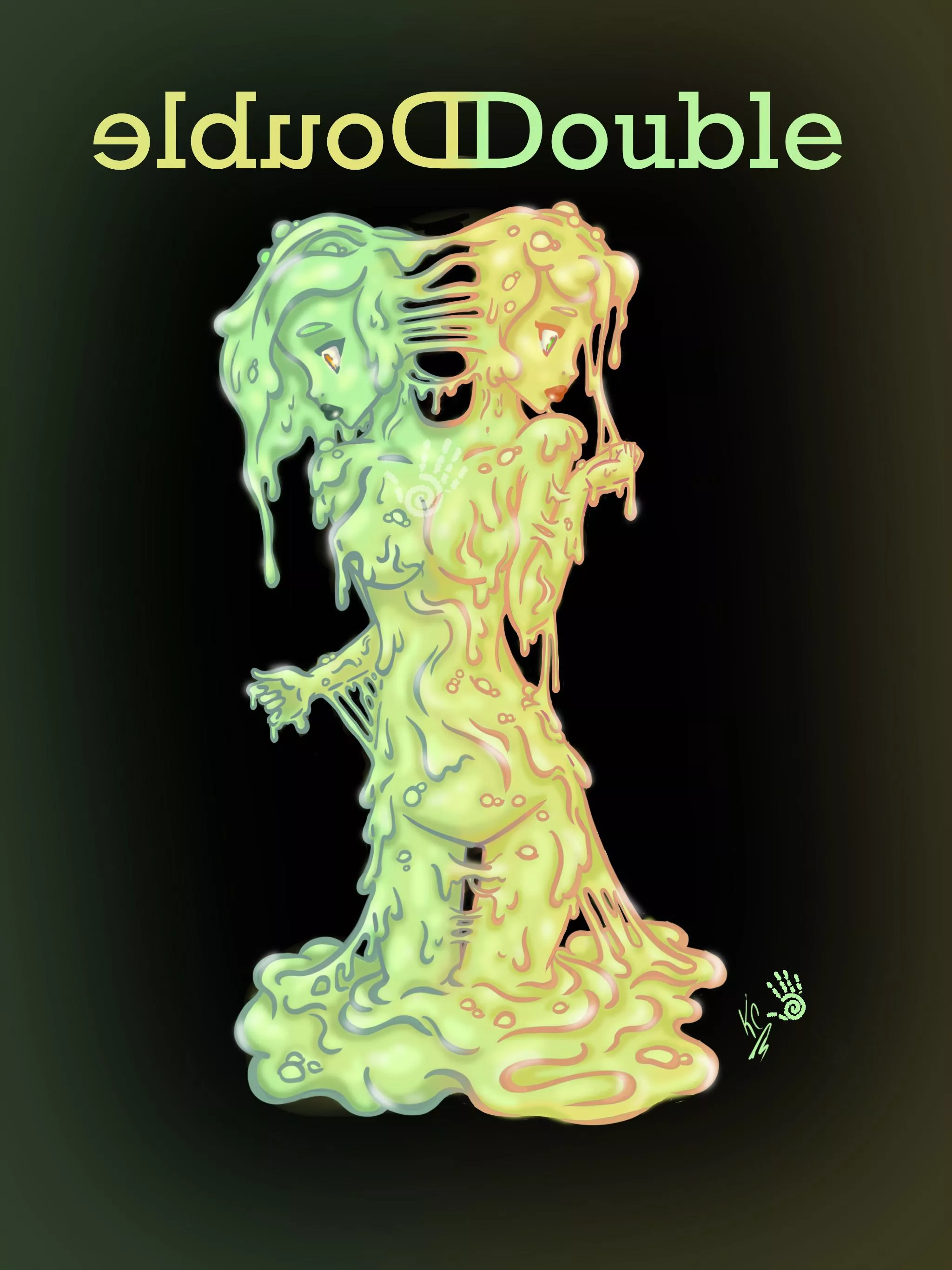 INKTOBER Slime Girl Edition: Double - Oct 20. (I am really late with posting these to Reddit so plz bare with me thx) posted by ooh-a-piece-of-candy