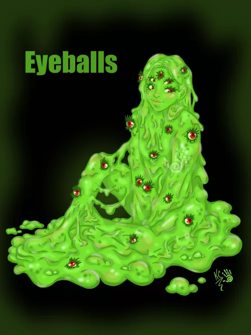 INKTOBER Slime Girl Edition: Eyeballs - Oct 17 (I am really late with posting these to Reddit so plz bare with me thx) by ooh-a-piece-of-candy