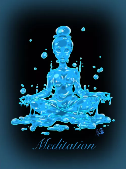 INKTOBER Slime Girl Edition : Meditation - Oct 03 by ooh-a-piece-of-candy