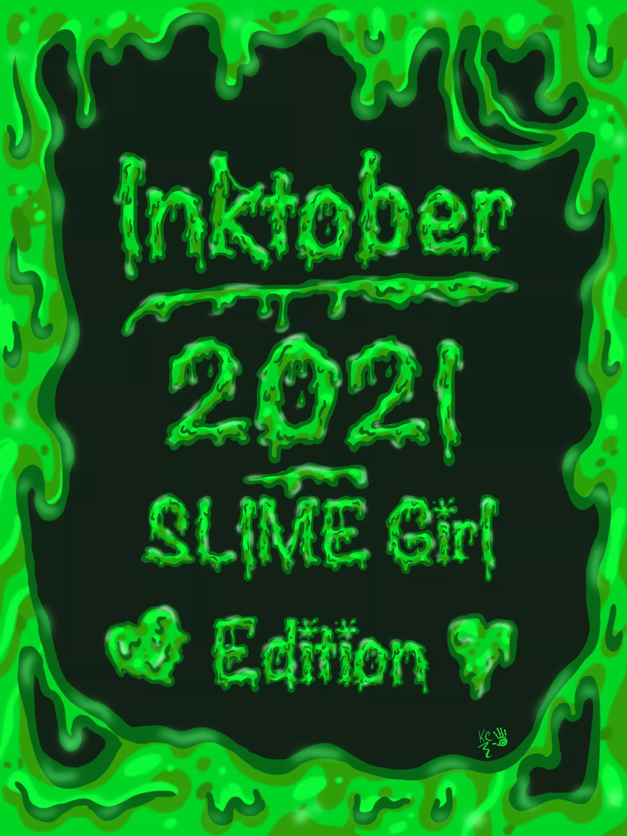 Inktober Slime Girl Edition -title page posted by ooh-a-piece-of-candy