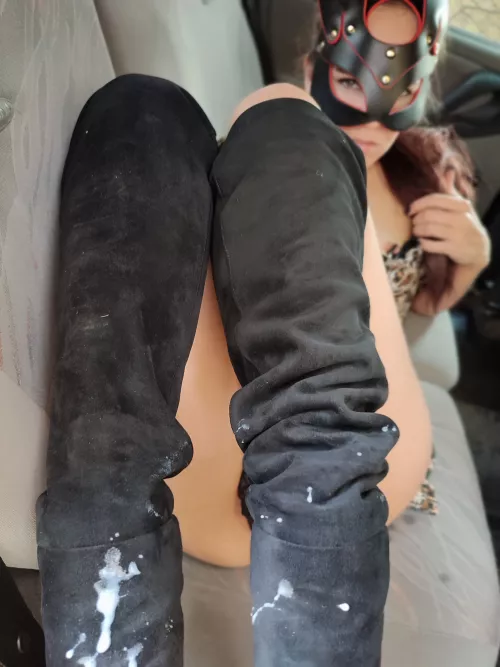 innocent walk ended with cum on my boots by Kate_rabbit