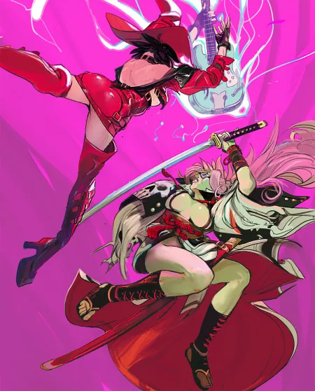 I-NO vs. Baiken (lorenzobaobau) [Guilty Gear] by Souted