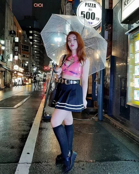 Instagram model with latex top | see more of her here https://instagram.com/laura_miss_porter by BobRoss235