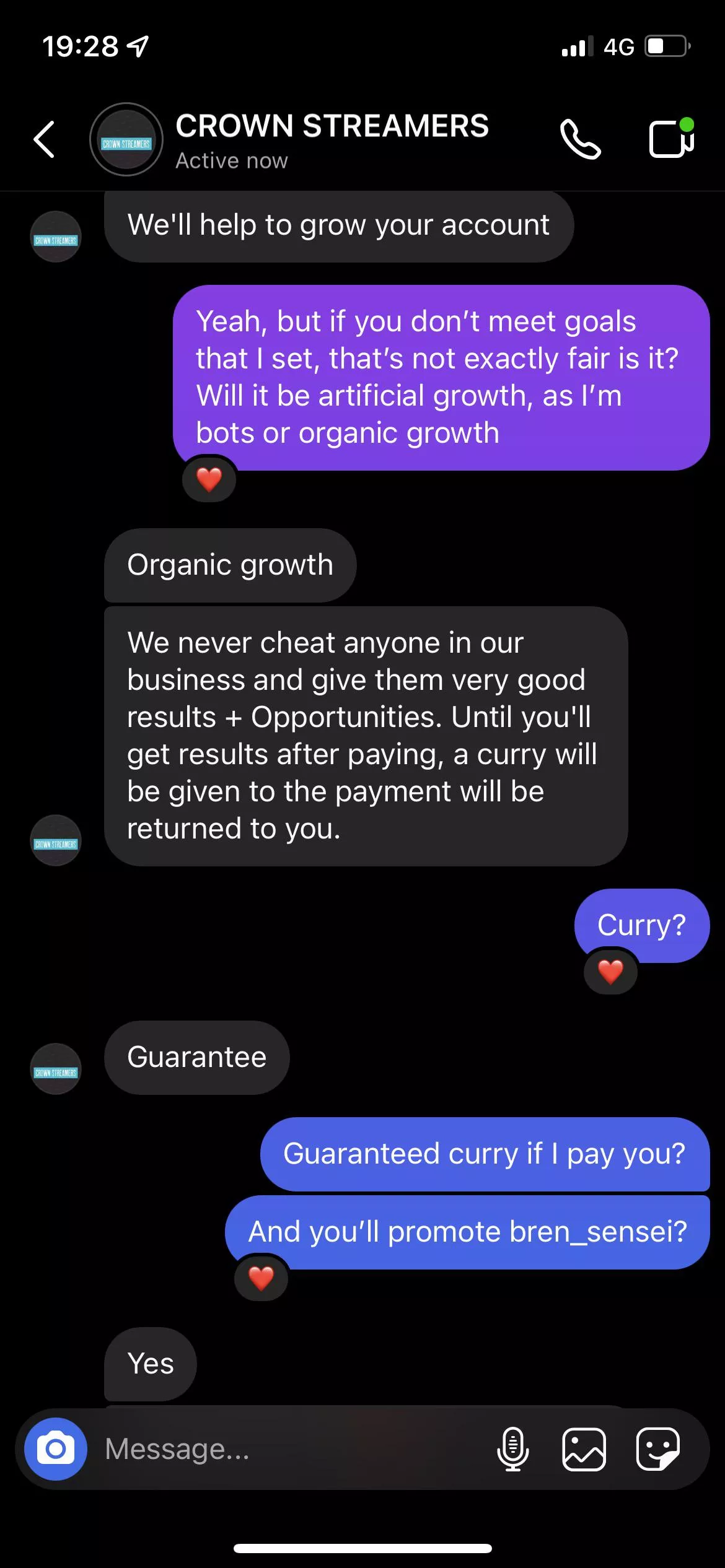 Instagram… pay for exposure, get … curry?! posted by DM-15