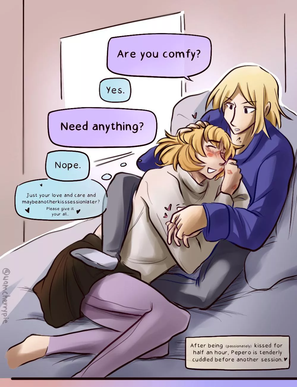 Intermission cuddles ♡ [OC] posted by wamcherrypie