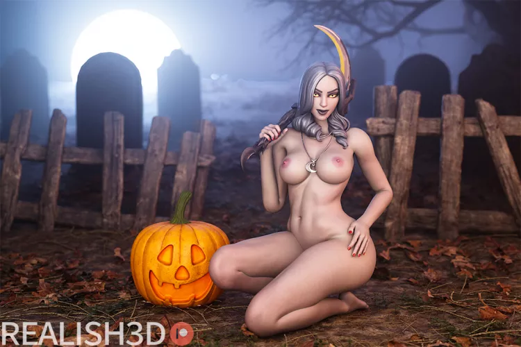 Ione getting in the Halloween spirit [realish3D] by realish3D