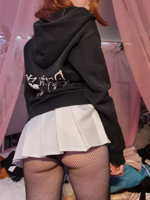 is my skirt short enough? by Rivens_Mercy