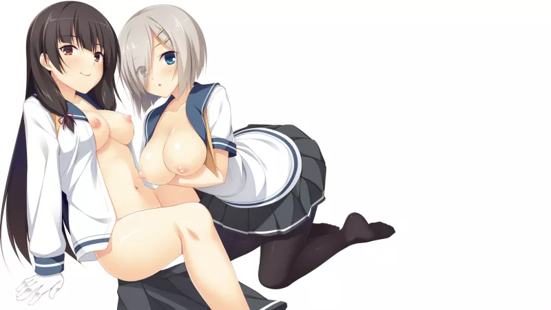 Isokaze & Hamakaze (Kantai Collection) [1920x1080] by [deleted]