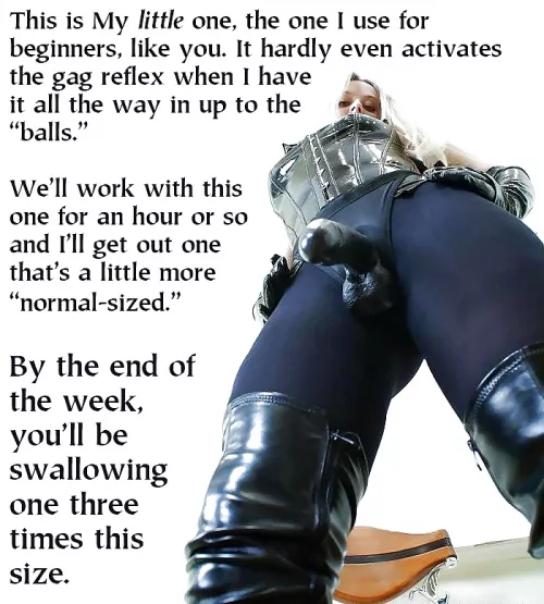 It is so considerate off Her to work you up to Her preferred size. by cbtok