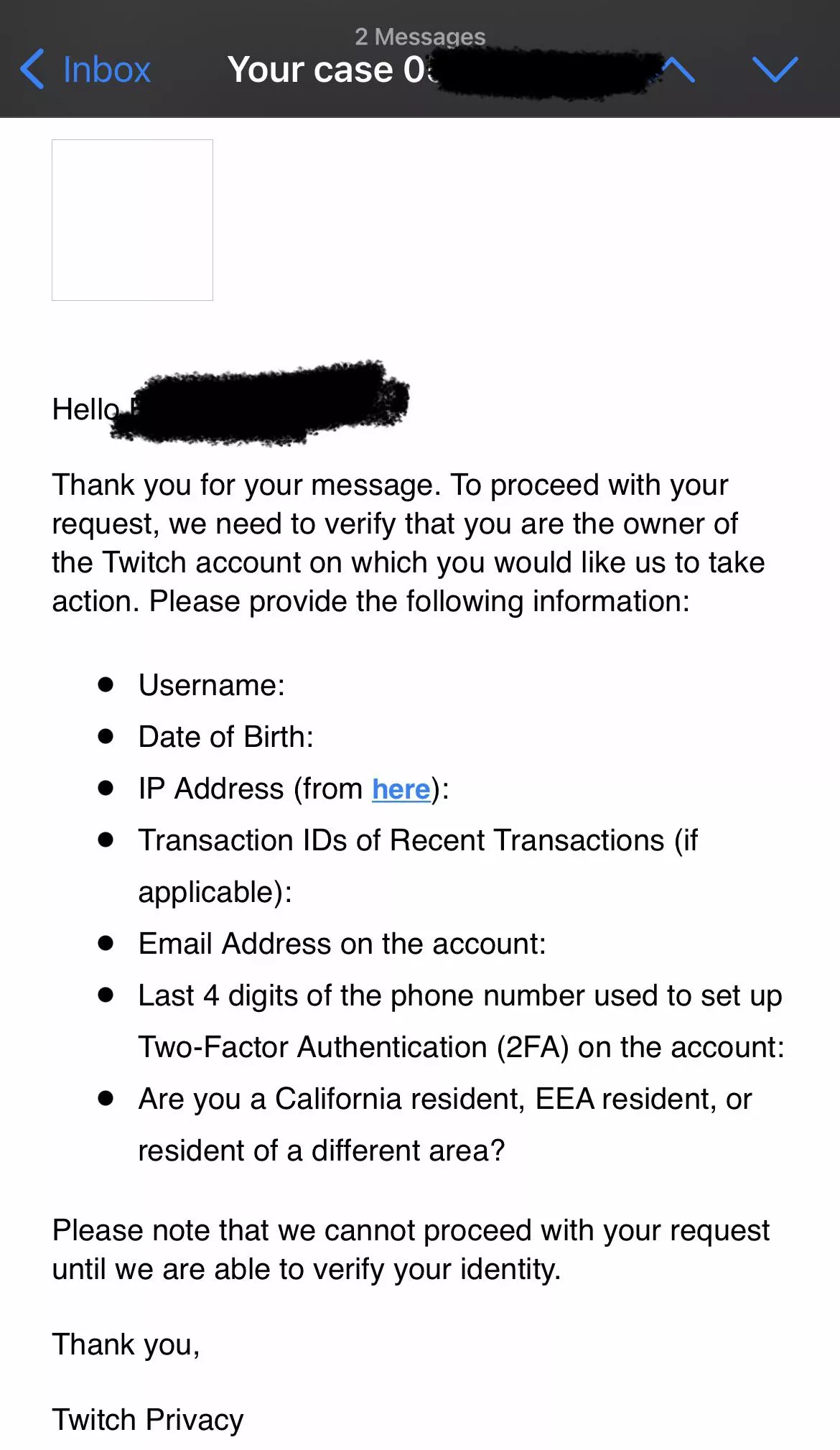 It says “please provide the following info” how do i do that?? posted by RegalPenis45