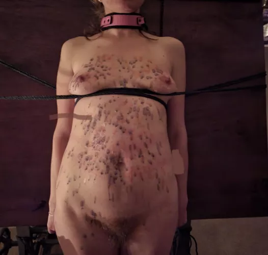 It was an exciting weekend with daddy. Tied to a tilt table, collared, hooded… and the wax 😈 [f]? by NaiveViolinist1688