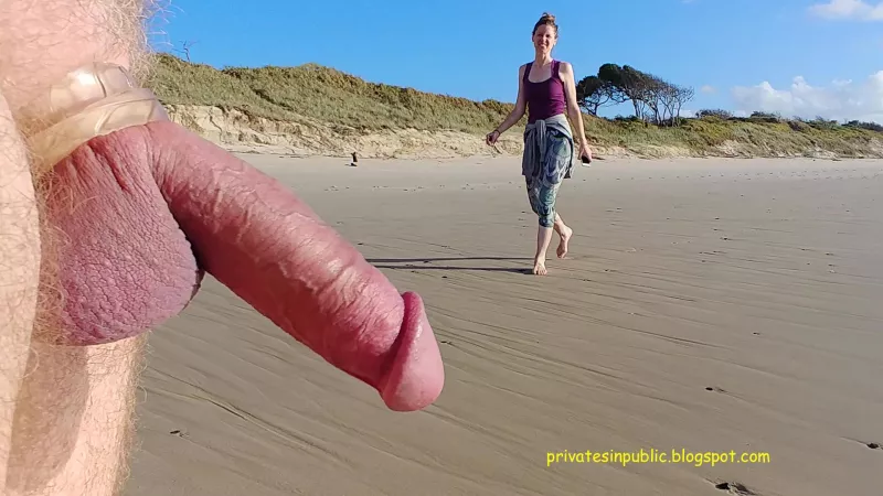 It was her first CFNM encounter, and she was 100% fascinated by his public erection shining in the sun by Public-Erection-CFNM