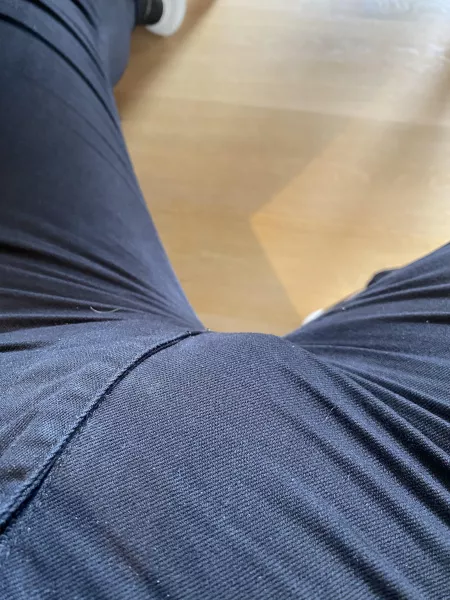 Its a bit snug in there... that’s what happens with skinny jeans and a hard cock👅😈 im also at work👅👅 by Hi-10274