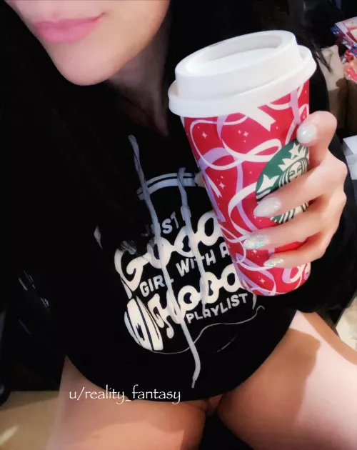 It's a hoodie, no pants, venti size coffee WFH kind of day 💋☕️ by Reality_Fantasy