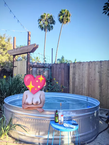 It's crazy how much sex has been had in this little heated stock tank pool this summer. Good thing we maintain the chlorine 🥵 by thegoodvice1234