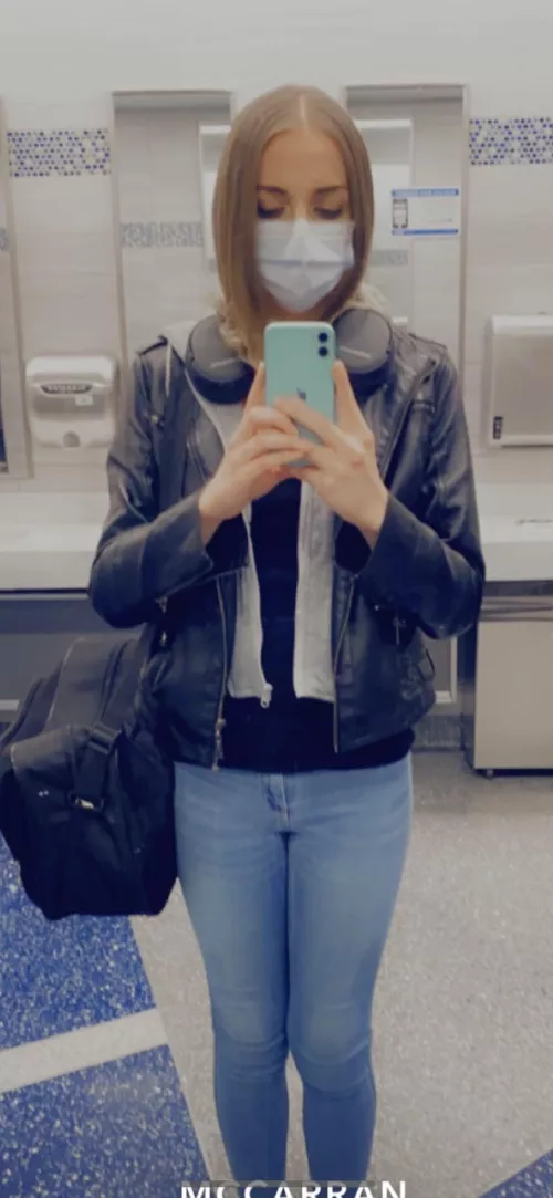 It’s femboy Friday and my birthday! Lol here’s a bathroom selfie from my flight layover 😊 by Fae_Satyr