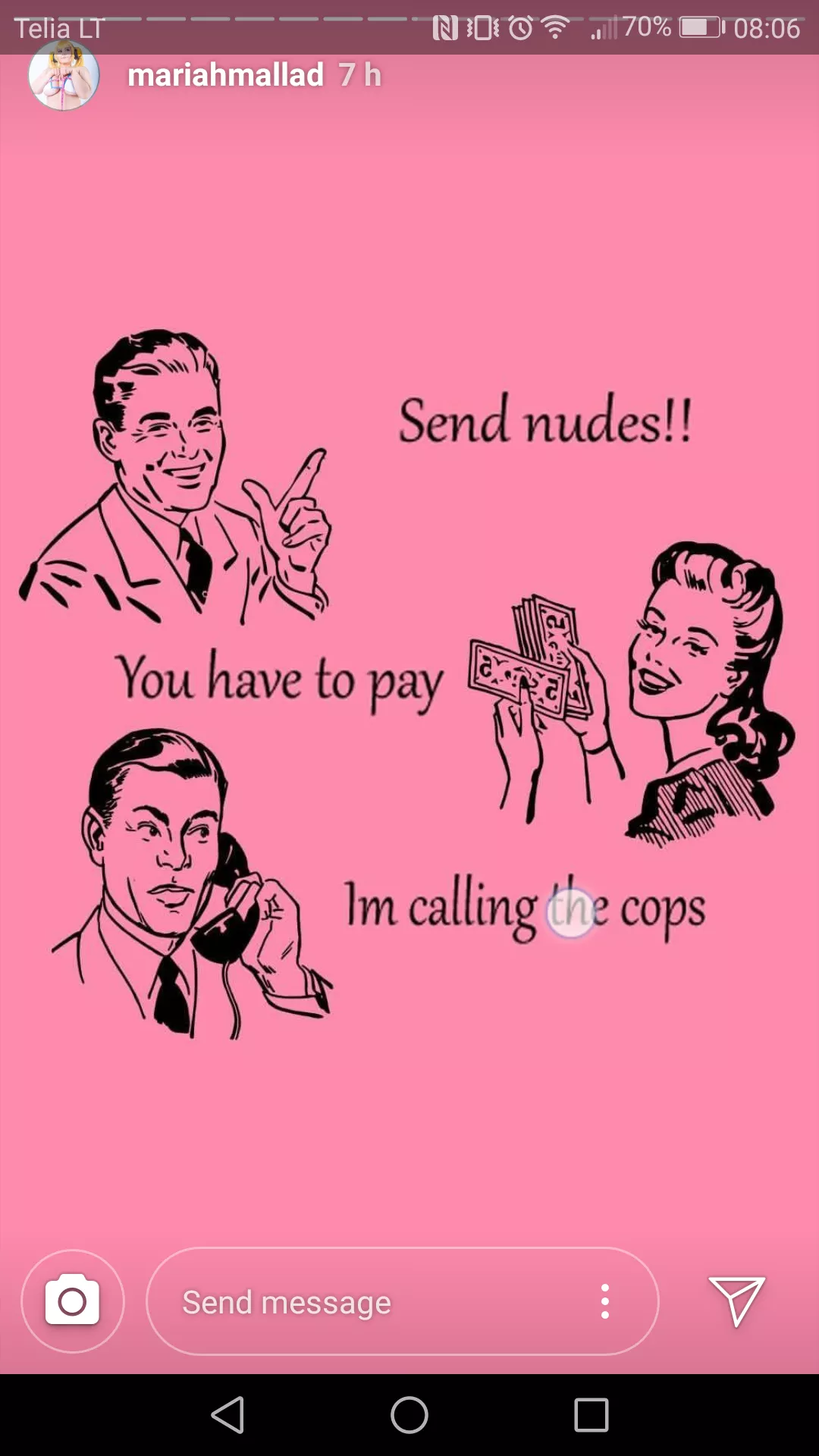 It's funny how she sent this,because she doesn't even do the second part😂 posted by Kam1Collo