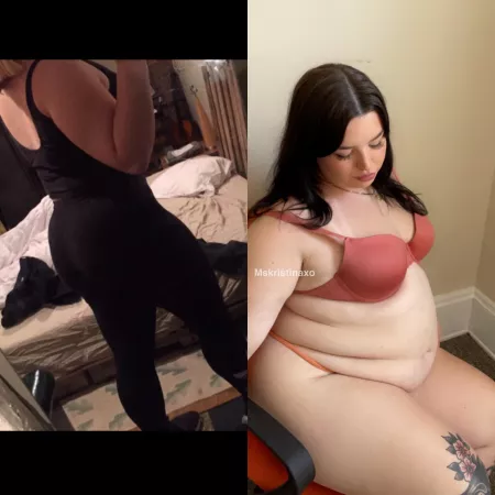 It’s greedy of me to say I want to be heavier but gd I want to be even fatter 🐖 by mskristinaxo