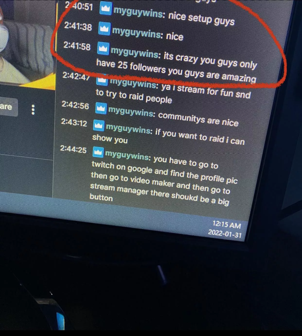 It’s hard having no viewers at times but comments like this make my day. I just wanted to share my happiness with you all! posted by Booooomkin