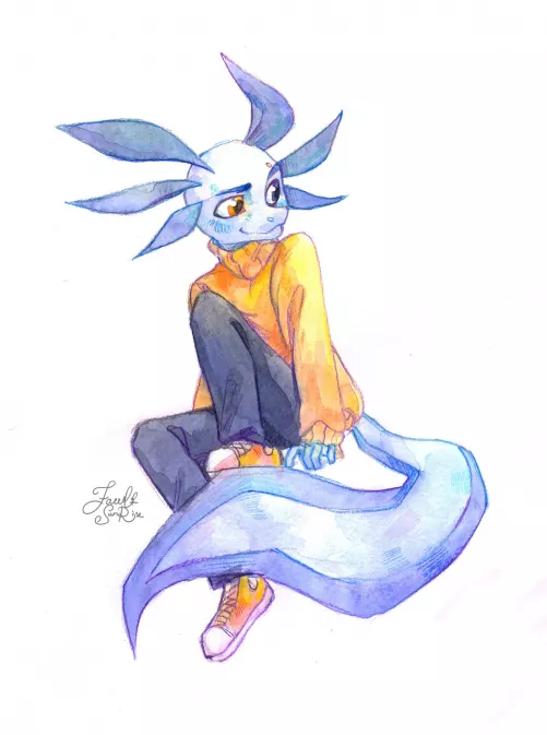 It's me as an axolotl! (by @FaultSunRise on Twitter) by Just_Ero