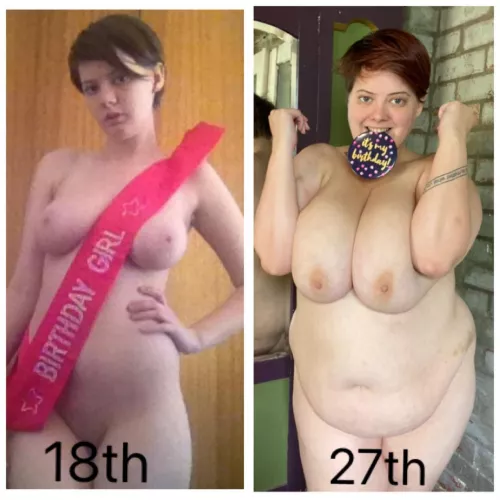 It’s my birthday! You get to see my tits grow! by Doctorsybil1