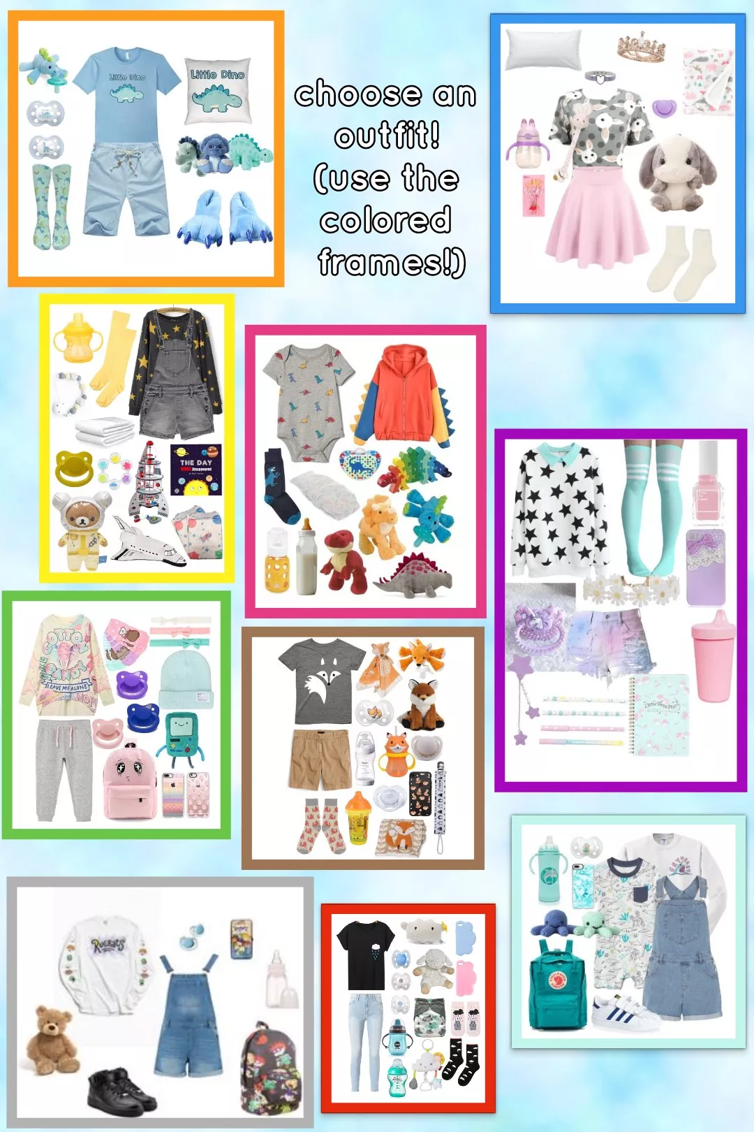 🥰 It's that time again! Mommy gets you dressed for the day, choose an outfit! 🎉 posted by Soft_Bullfrog