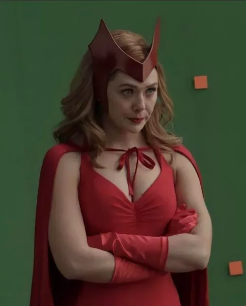 Its the perfect night to worship goddess Elizabeth Olsen by avdd4