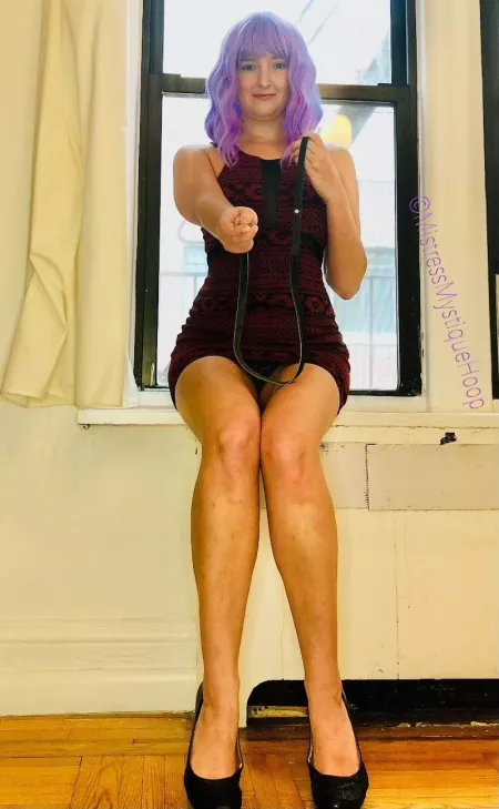 It’s time for your walk pet. You know bitches like yourself belong on a leash [domme] 💜😈💜 by MistressMystiqueHoop