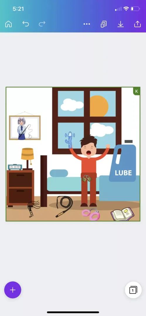 I’ve been dealing with my domme drop through making funny Femdom cartoons — I call this one— **waking up caged but getting permission to use the dildo! Yay** posted by goddesssamlotts