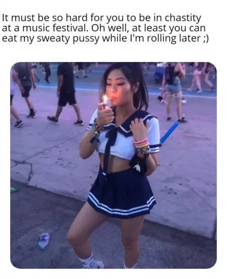 I've been locked at Electric Forest 🥴 what an adventure by ChasteFootSlut