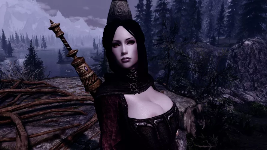 I've made & released my 'vanilla +' Serana Replacer for LE. Now I've released an official ported SE version too. Here's how she looks in my playthrough. Nice bit of cleavage so it still counts as NSFW (right? RIGHT???). by UselessLayabout