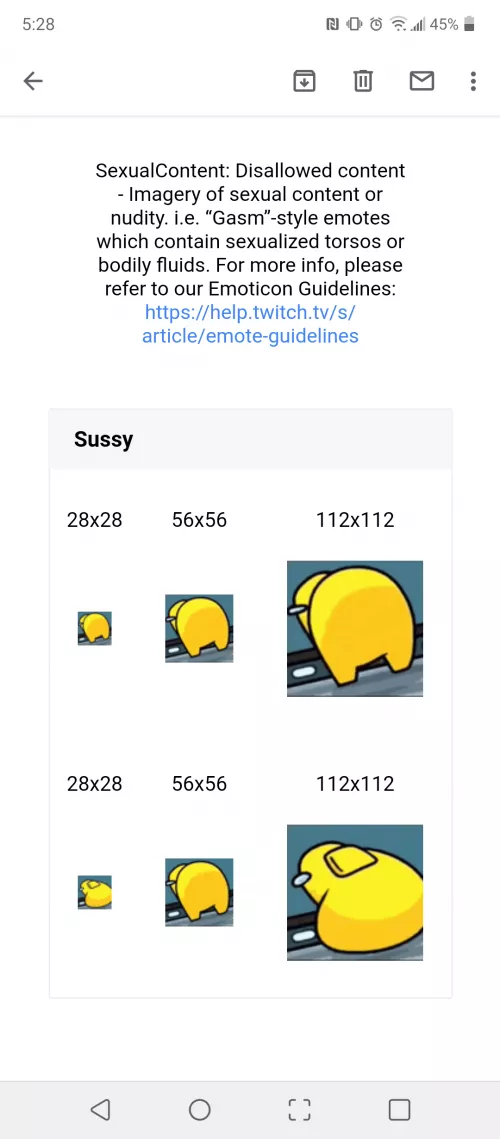 Ive seen this emote on twitch before. Is it really against TOS?? by Pegs_Art