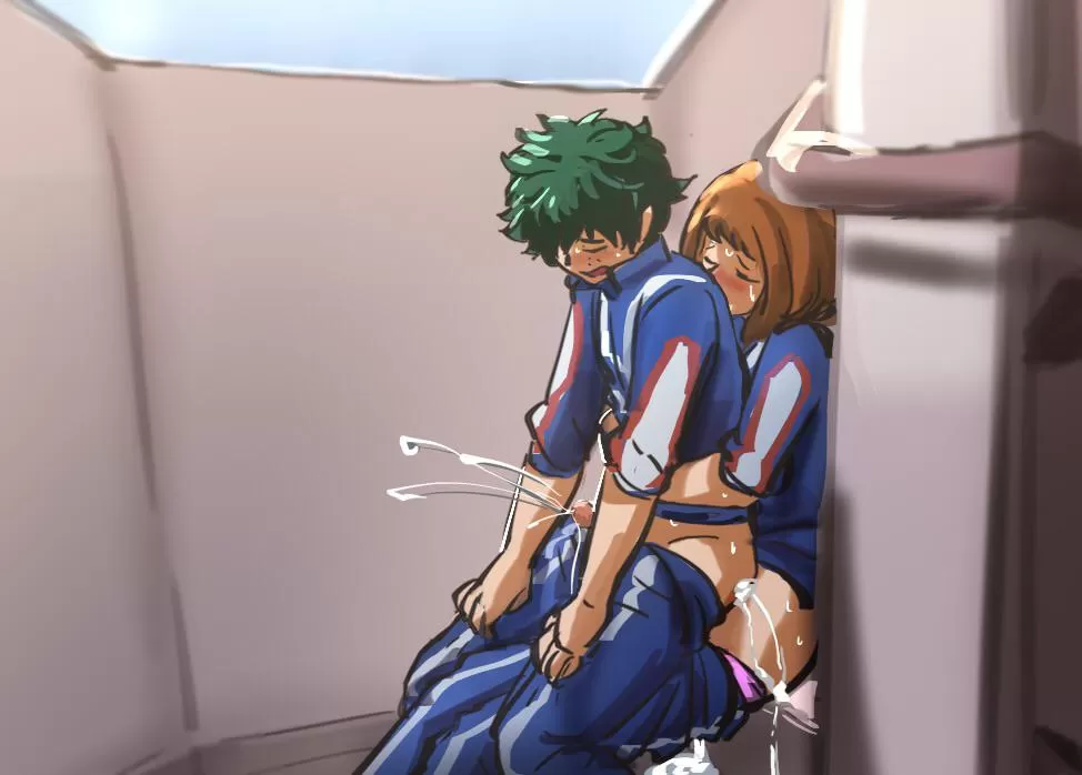 Izuku Midoriya & Ochako Uraraka (Raitaroo) [My Hero Academia] posted by TrannyHunterWorld