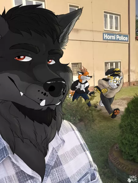 Jailbreak by JokiArt on FurAffinity, commissioned by me. by MMWItalianWolf