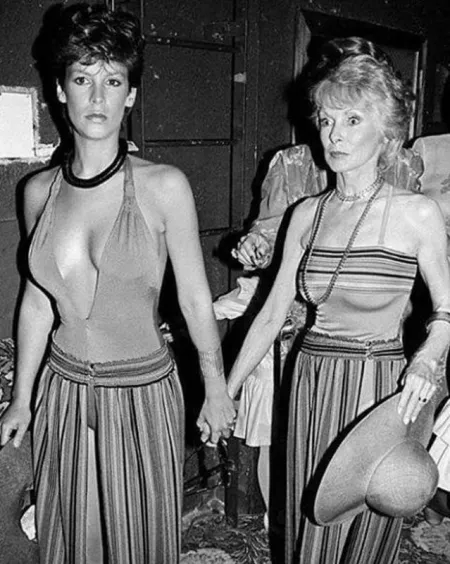 Jamie Lee Curtis and Janet Leigh at Studio 54 in the 70s. Both breastastic! by Atom-West