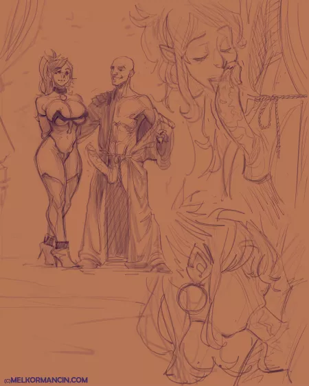 Janice and Donald cosplay as Syx and Rickard from ManaWorld (Melkor Mancin) [The Naughty In-Law] by TheGravityBender