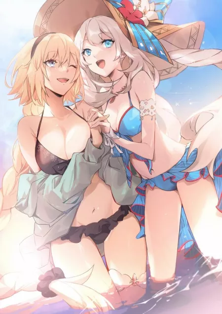 Jeanne & Marie's Time at the Beach [Fate/GO] by CheetahSperm18