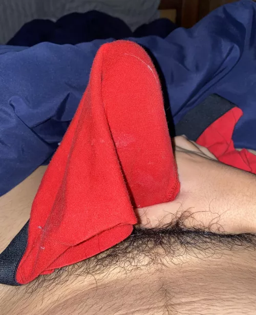 jerking with my cum rag😈 by jovybastida