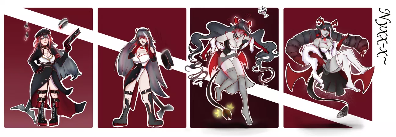 Jewelry is a Succubus' best friend~ (FTF, Succubus, Mind Change, Hypno, Monster Girl) by me (Commission) by Nyxx-x