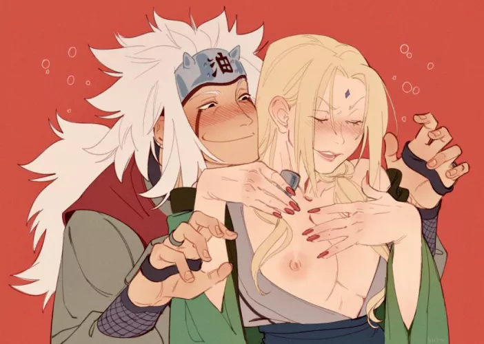 Jiraiya and Tsunade: Drinking Games by -JellyKnight-