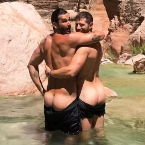 Julian Morris - English Actor, with Partner Landon Ross posted by astroblueastro