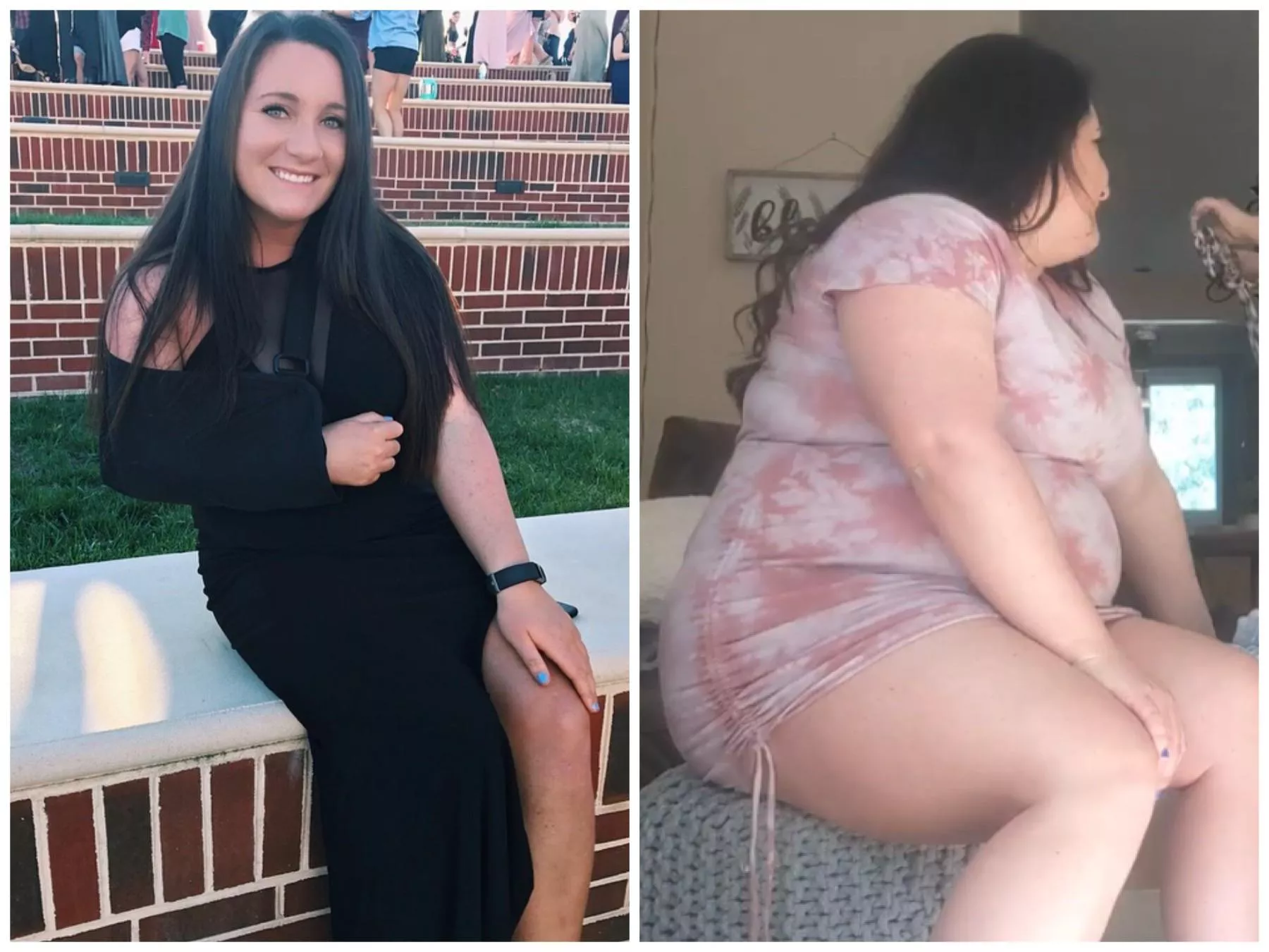 June 2017 ➡️June 2021 😋 some ups and downs along the way, but it’s safe to assume it’ll only go up from here 🐷🐷 posted by curvagecaseyBBW