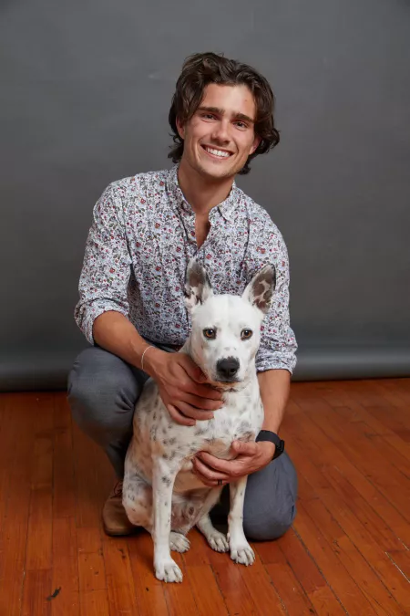 Just a boy and his dog by CBMSt1